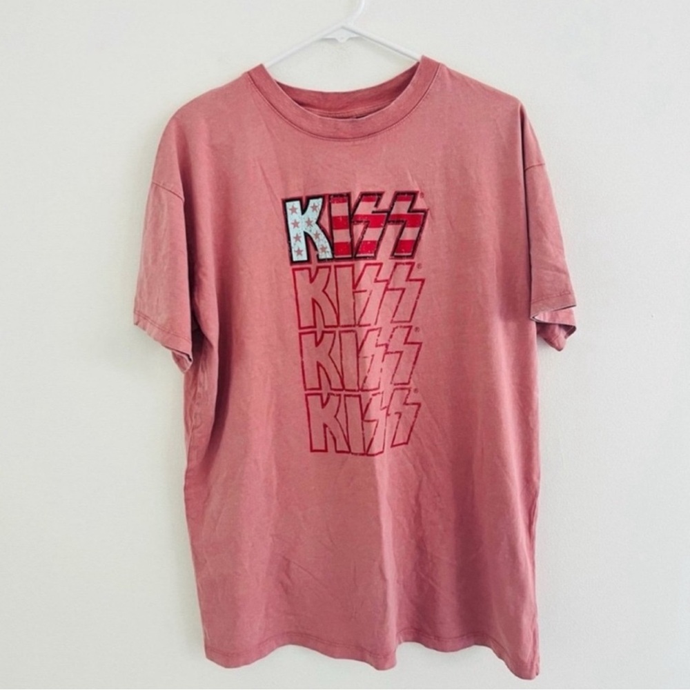 Cotton on x KISS Pink Logo Tee Small